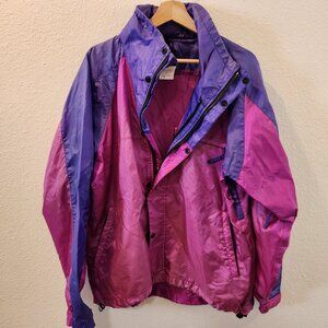 Vintage Northface Pink and Purple Windbreaker with hidden hood